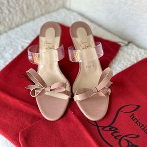 Nude Christian Louboutin “Just Nodo” sandals, size 38 it, US 8